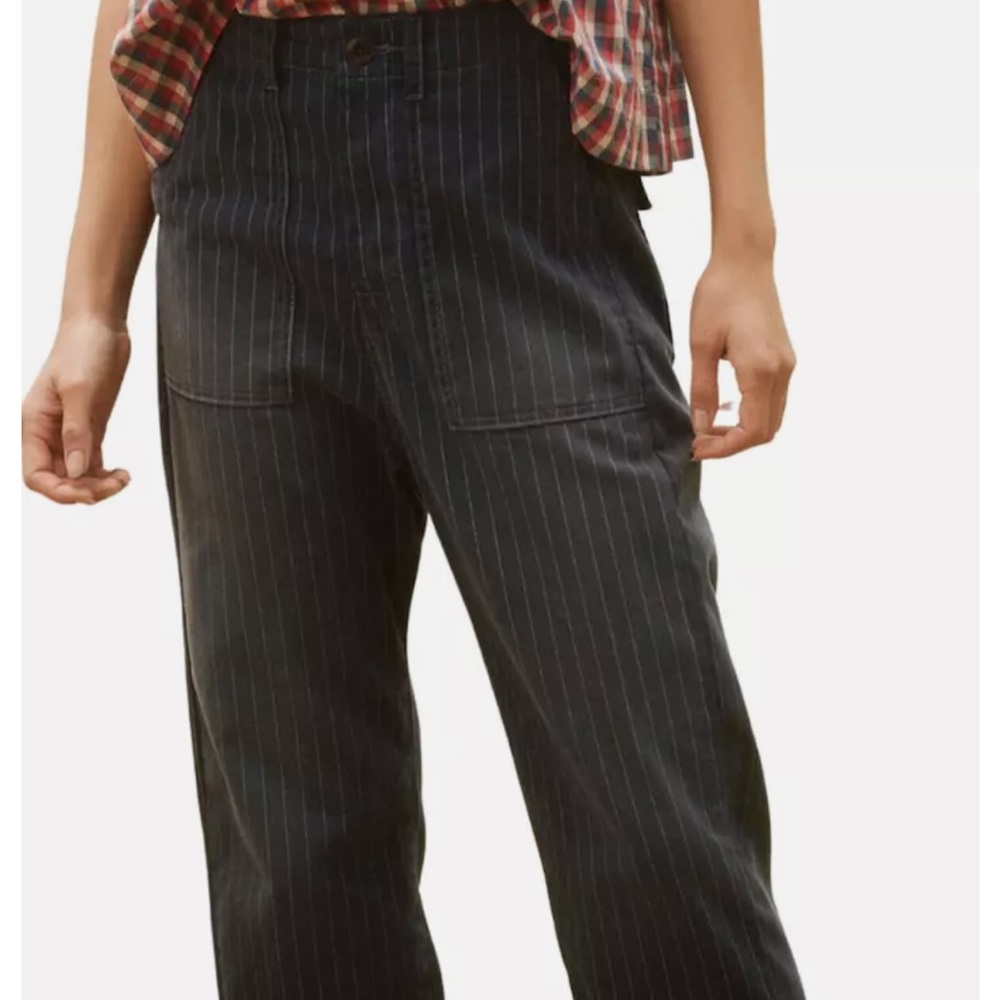 Crop pinstripe pants high waisted, perfect condition only worn ones